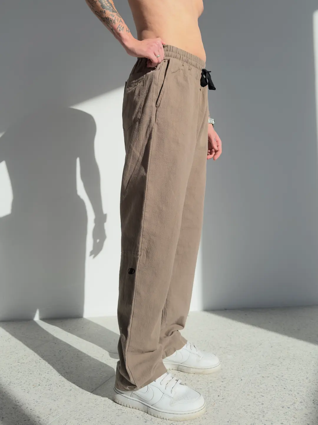 Baggy Keten Pantolon - Görsel 4